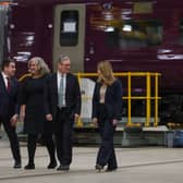 Prime Minister Sir Keir Starmer and North East mayor Kim McGuinness at the Hitachi Rail factory in Newton Aycliffe, County Durham.
