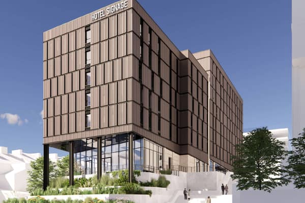 Plans for a Tribute hotel on the Newcastle Helix development. Photo: Cumming and Co Architects via Newcastle City Council planning portal.