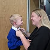 Max Miozga and his mother Sophie Page.