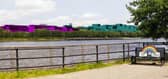 Plans to build more than 300 apartments on the Newcastle Heliport site, seen here from the other side of the Tyne