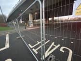 The closed Gateshead Flyover