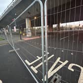 The closed Gateshead Flyover