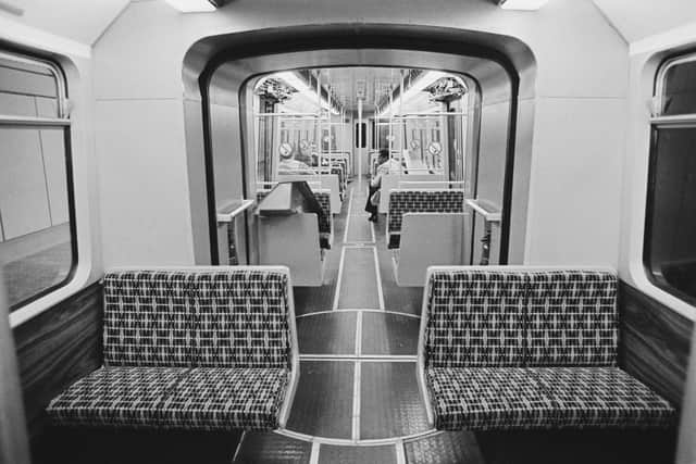 Inside a Metro train in 1980. (Photo by Evening Standard/Hulton Archive/Getty Images)