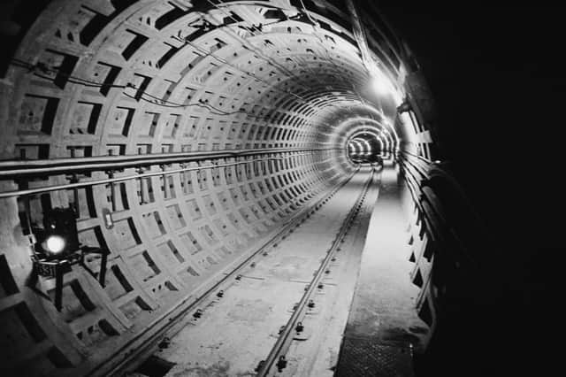 The tunnel of the Tyne and Wear Metro which leads to the Haymarket Metro station. (Photo by Evening Standard/Hulton Archive/Getty Images)