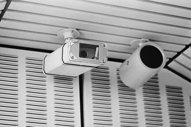 The CCTV cameras inside the Haymarket Metro station, in 1980. (Photo by Evening Standard/Hulton Archive/Getty Images)