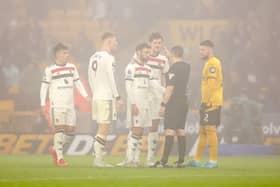 Bruno Fernandes was sent off for Manchester United against Wolves