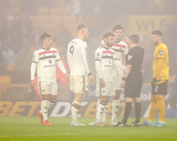 Bruno Fernandes was sent off for Manchester United against Wolves