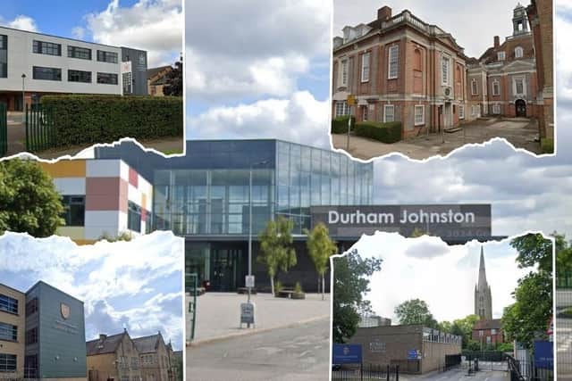 Selective grammar schools and comprehensive schools alike made the list in different parts of England