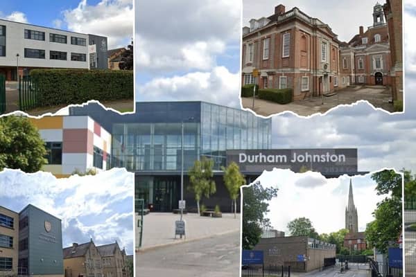 Selective grammar schools and comprehensive schools alike made the list in different parts of England