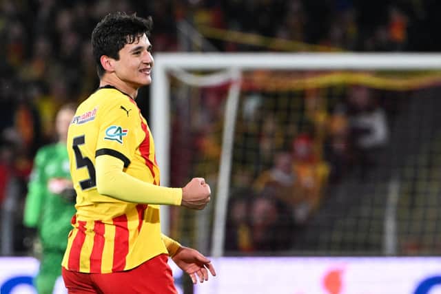 Lens defender Abdukodir Khusanov is reportedly attracting interest from Newcastle United. (Photo by FRANCOIS NASCIMBENI/AFP via Getty Images)