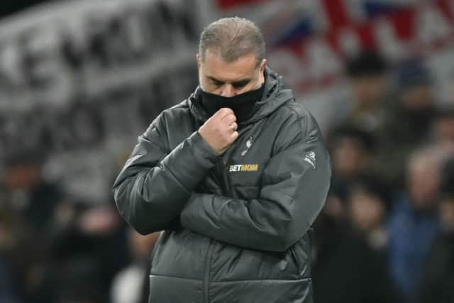 Tottenham Hotspur's Greek-Australian Head Coach Ange Postecoglou. Photo by GLYN KIRK/AFP via Getty Images)