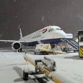 Snowfall closed runways at Newcastle Airport over the weekend.