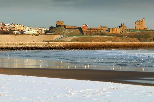 There's a backdrop of Tynemouth Priory for this snowy scene at Sandhaven 17 years ago.