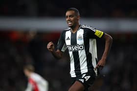 Alexander Isak of Newcastle United during the Carabao Cup Semi Final First Leg match between Arsenal and Newcastle United at Emirates Stadium on January 07, 2025 in London, England. (Photo by Alex Pantling/Getty Images)