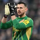 Newcastle United goalkeeper Martin Dubravka applauds the Newcastle fans  during the Emirates FA Cup Third Round match between Newcastle United and Bromley at St James' Park on January 12, 2025 in Newcastle upon Tyne, England. (Photo by Stu Forster/Getty Images)