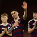Miguel Almiron of Newcastle United acknowledges the fans after the team's victory in the Premier League match between Southampton FC and Newcastle United FC at St Mary's Stadium on January 25, 2025 in Southampton, England. (Photo by Eddie Keogh/Getty Images)