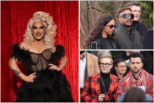 Drag Race stars and celebrities were among hundreds of people who gathered to celebrate the life of The Vivienne on Monday (January 27).