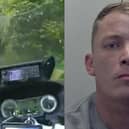 Dangerous driver reverses into police motorbike.