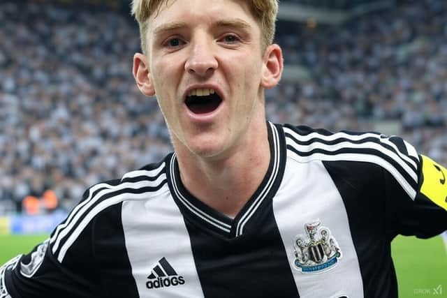 How AI tool Grok imagines Anthony Gordon scoring at St James' Park.