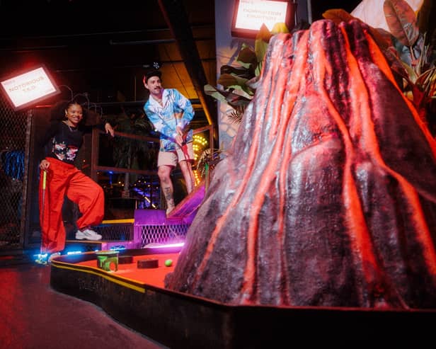 Newcastle's Junkyard Golf is preparing for Valentine's Day.