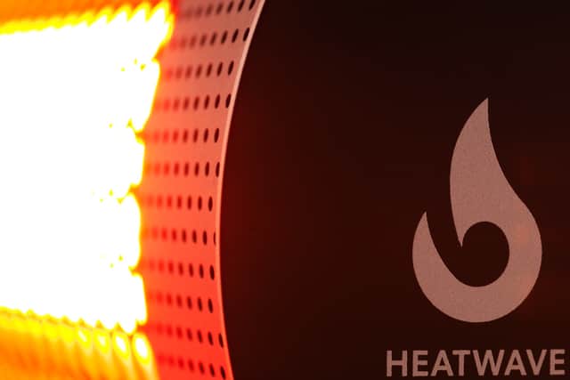 The £40 HeatWave patio heater gets to temperature in six seconds, and its heating element acts as a light