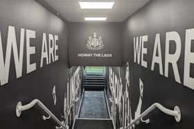 The new player tunnel design at St James' Park. 