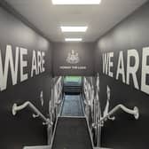 The new player tunnel design at St James' Park. 