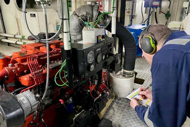 Mark Elsy, a Shields Ferry engineer, monitored the engine until it was running on HVO fuel.