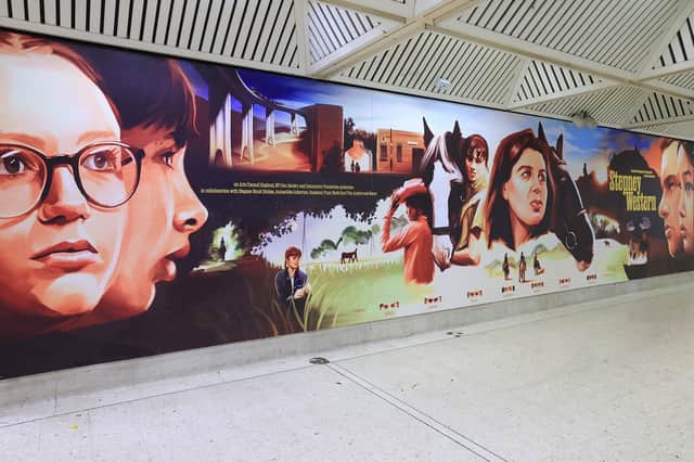The new mural display at Byker Metro in Newcastle.