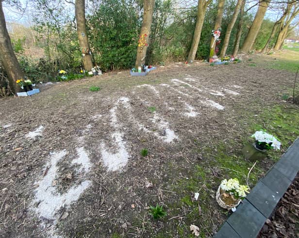 Ashes at Carleton Cemetery and Crematorium. 