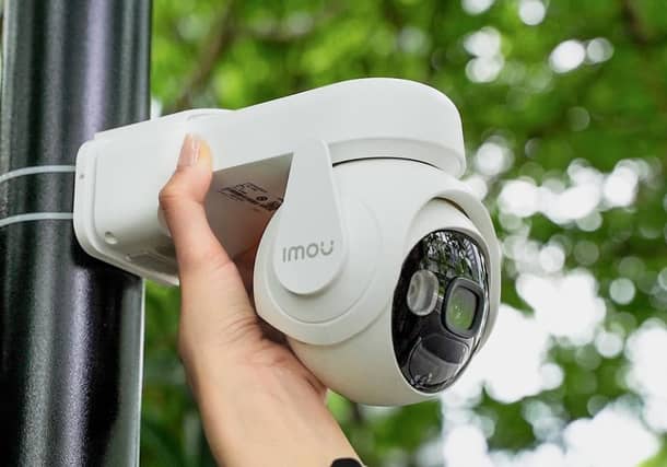 It's very easy to remove the camera from its mount for recharging - not that you'll have to do that very often