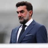 Chairman of Newcastle United, Yasir Al-Rumayyan arrives at the stadium prior to the Premier League match between Newcastle United and Tottenham Hotspur at St. James Park on October 17, 2021 in Newcastle upon Tyne, England. (Photo by Ian MacNicol/Getty Images)