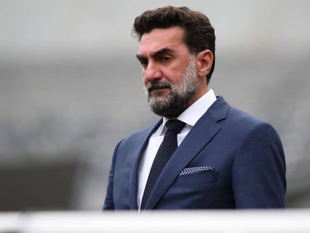 Chairman of Newcastle United, Yasir Al-Rumayyan arrives at the stadium prior to the Premier League match between Newcastle United and Tottenham Hotspur at St. James Park on October 17, 2021 in Newcastle upon Tyne, England. (Photo by Ian MacNicol/Getty Images)
