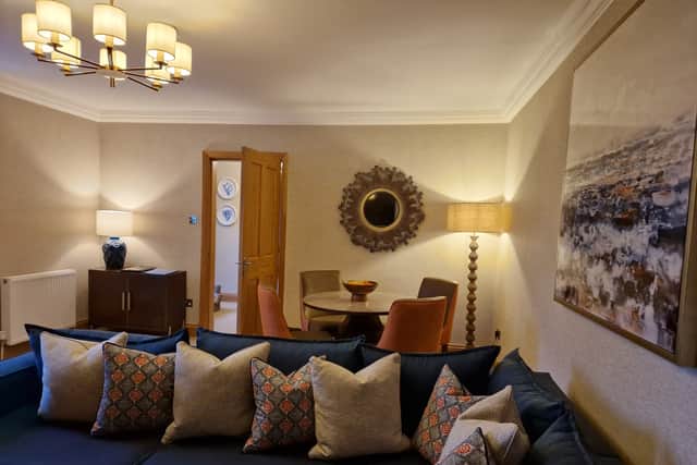 The lounge area which also features a smart TV