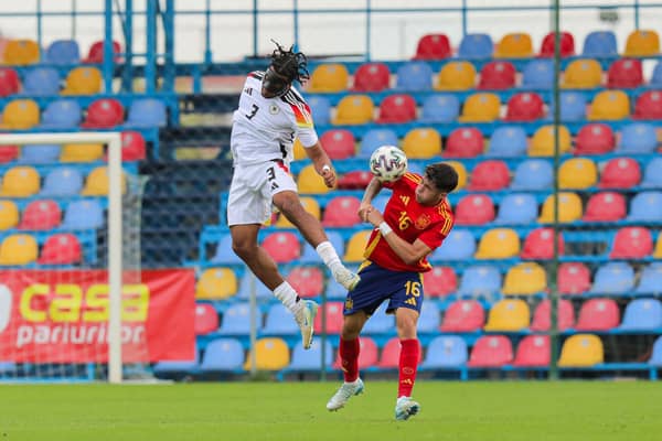 Antonio Cordero, right, in action for Spain's under-19 side. The teenager is set to join Newcastle United on a free transfer this summer.