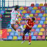 Antonio Cordero, right, in action for Spain's under-19 side. The teenager is set to join Newcastle United on a free transfer this summer.