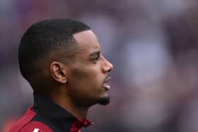 Alexander Isak of Newcastle looks on during the Premier League match between Newcastle United FC and Nottingham Forest FC at St James' Park on February 23, 2025 in Newcastle upon Tyne, England. (Photo by Stu Forster/Getty Images)