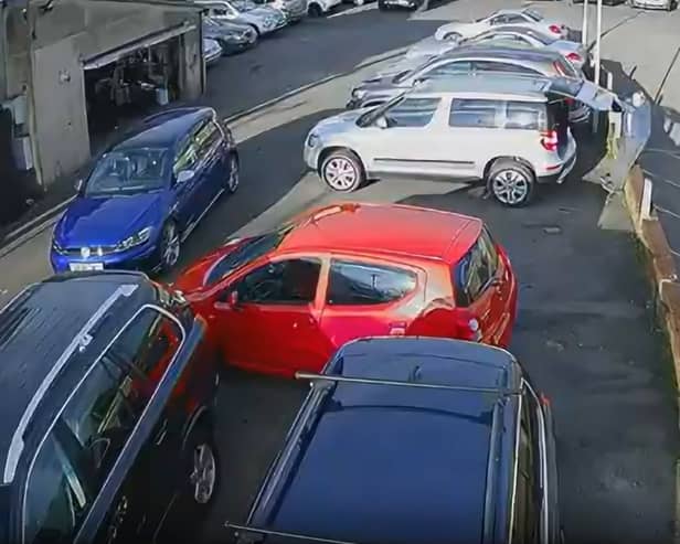 A car dealer must pay more than £9,000 in fines and costs after a visitor to his premises was seriously injured when he fell down an unprotected drop. 