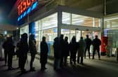 Queues started to form outside Tesco Extra in Borehamwood, Hertfordshire