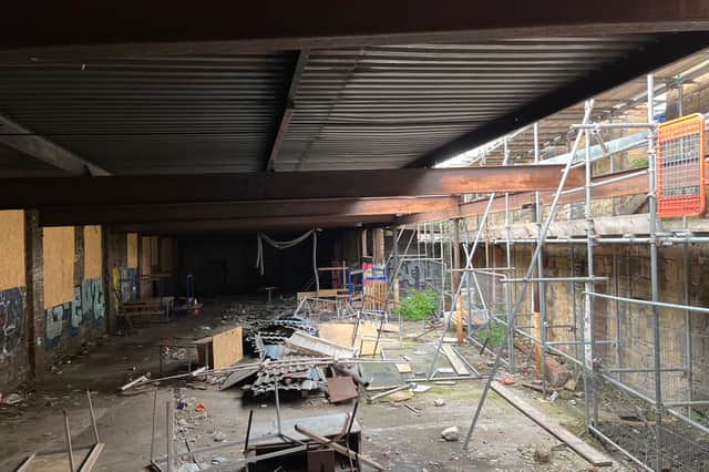 The former Smith's Shop at the old Stephenson locomotive works site in Newcastle.