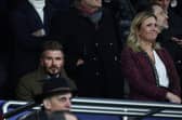 David Beckham looks on ahead of the UEFA Champions League Round of 16 first leg football match between Paris Saint-Germain (FRA) and Liverpool (ENG) at the Parc des Princes stadium in Paris on March 5, 2025. (Photo by Anne-Christine POUJOULAT / AFP) (Photo by ANNE-CHRISTINE POUJOULAT/AFP via Getty Images)          