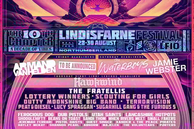 The lineup for Lindisfarne Festival 2025