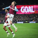 Jarrod Bowen and Jean-Clair Todibo of West Ham United celebrate their team's second goal, an own goal scored by Jannik Vestergaard of Leicester City (not pictured) during the Premier League match between West Ham United FC and Leicester City FC at London Stadium on February 27, 2025 in London, England. (Photo by Justin Setterfield/Getty Images)