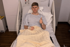 Lewis Hall has undergone surgery on a foot injury that will rule him out for the rest of the 2024-25 season. (Photo credit: @lewishall_10)