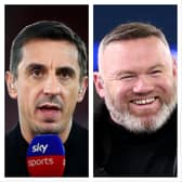 Gary Neville (left) and former Manchester United teammate Wayne Rooney