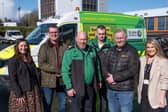 St John Ambulance’s new community support vehicle has been revealed at the Tyne Tunnels. From left: Eva Groves, Adrian Wallace, Neil Robinson, Alan Alexander, Shaun Simmons and Sophie Vassallo.