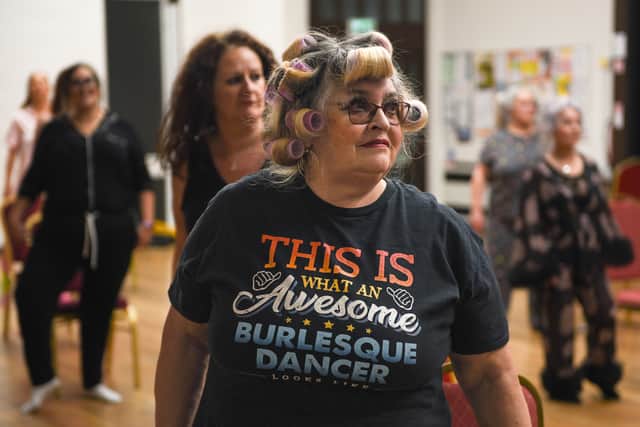 We're chair burlesque dancers. We had an all-night burlesque-athon in our pyjamas