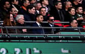 Jamie Reuben, Co-Owner of Newcastle United, and Yasir Al-Rumayyan, Chairman of Newcastle United, are seen in attendance during the Carabao Cup Final between Liverpool and Newcastle United at Wembley Stadium on March 16, 2025 in London, England. (Photo by Stu Forster/Getty Images)
