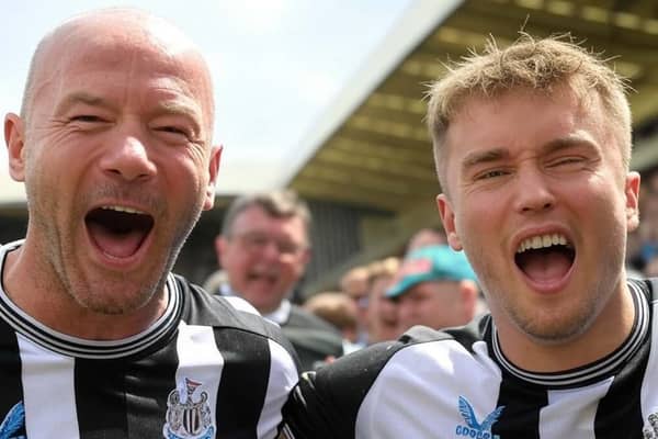 Alan Shearer (left) and Sam Fender