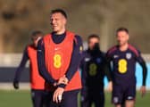 Dan Burn in England training on Tuesday.